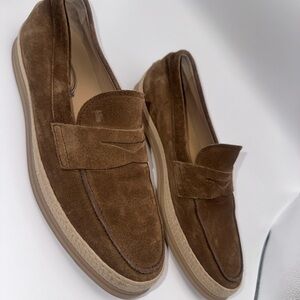 Tod's Brown Suede Men's Slip-On Loafers